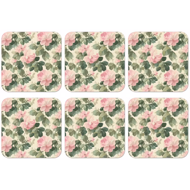 Rozen - Botanisch - Roze onderzetter kurk middel 366 -zkaufland3dotto