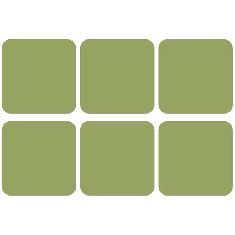 Sage - Green - Groen onderzetter kurk middel 366 -zkaufland3dotto