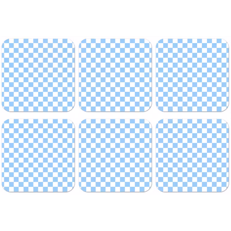Schaakbord - Klassiek - Blauw onderzetter kurk middel 366 -zkaufland3dotto