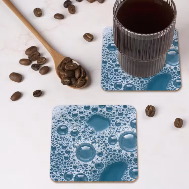 Schuim - Water - Textuur onderzetter kurk middel -sfeer2