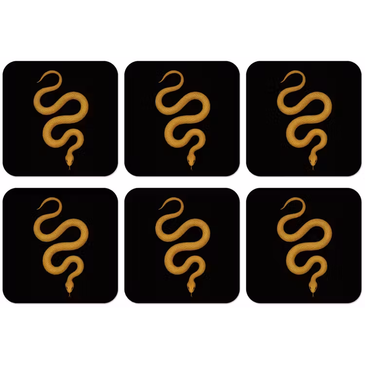 Slang - Minimalistisch - Goud onderzetter kurk middel -zkaufland3dotto