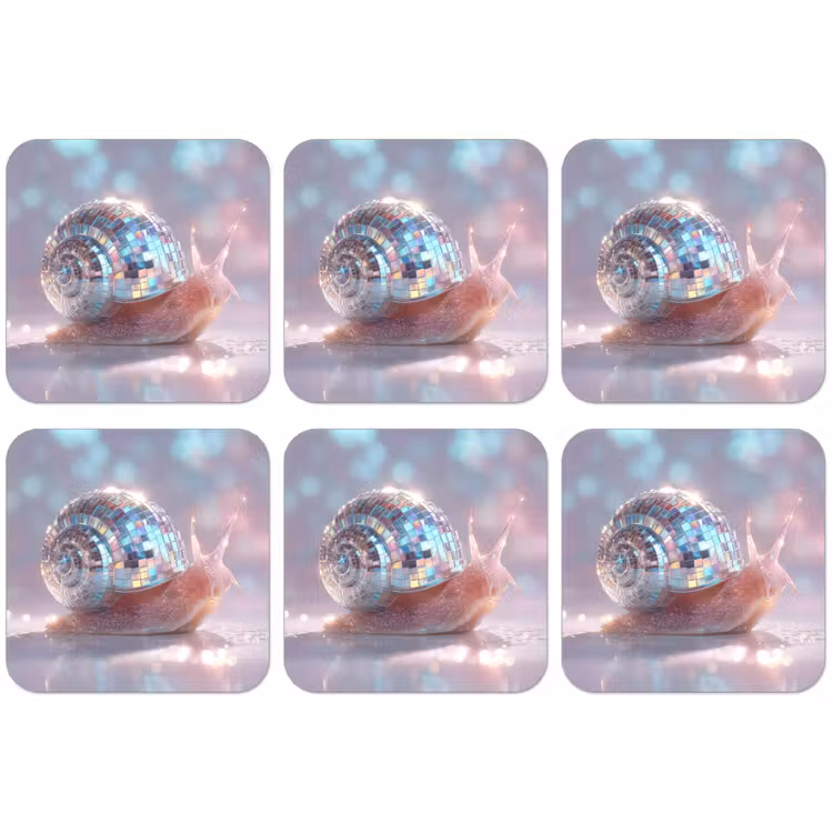 Slak - Disco - Mozaïek - Blauw onderzetter kurk middel -zkaufland3dotto
