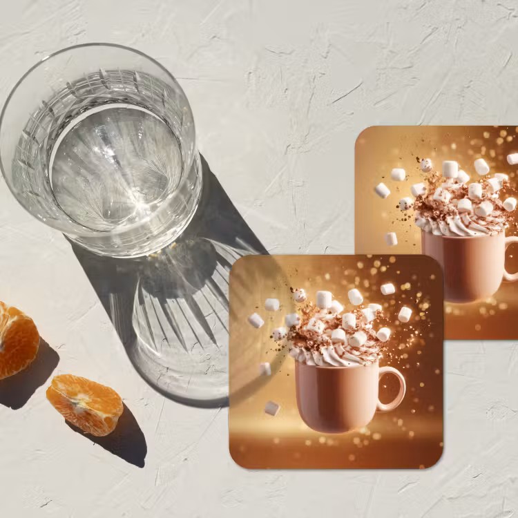 Chocomelk - Drinken - Warm - Bruin onderzetter kurk middel -sfeer4