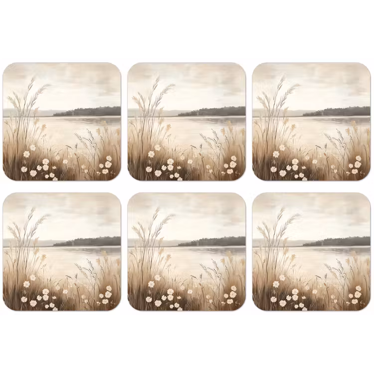Meer - Water - Natuur - Beige onderzetter kurk middel -zkaufland3dotto