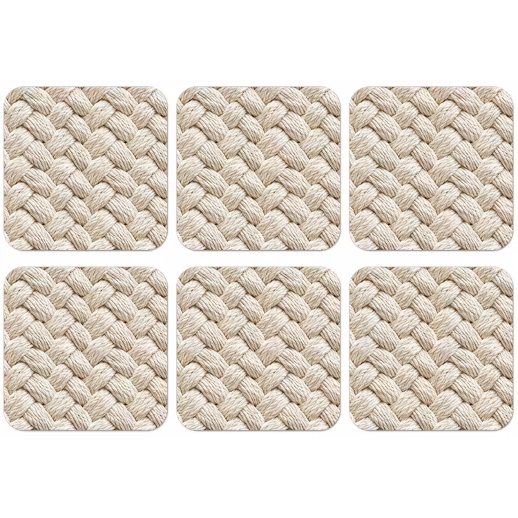 Touw - Gebreid - Beige onderzetter kurk middel 366 -zkaufland3dotto