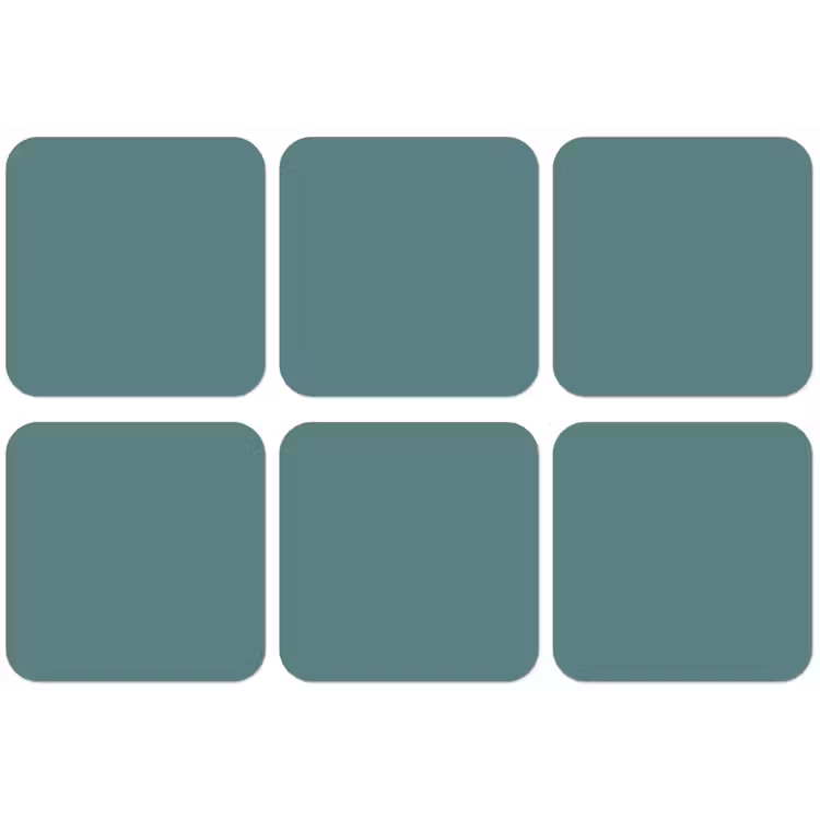 Serene - Teal - Blauw onderzetter kurk middel 366 -zkaufland3dotto