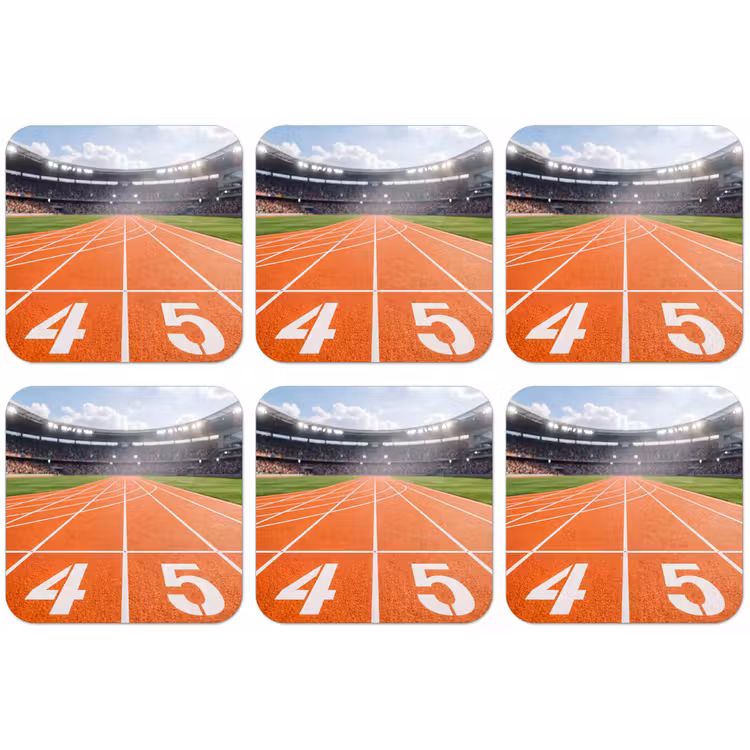 Sintelbaan - Stadion - Sport -Oranje onderzetter kurk middel -zkaufland3dotto
