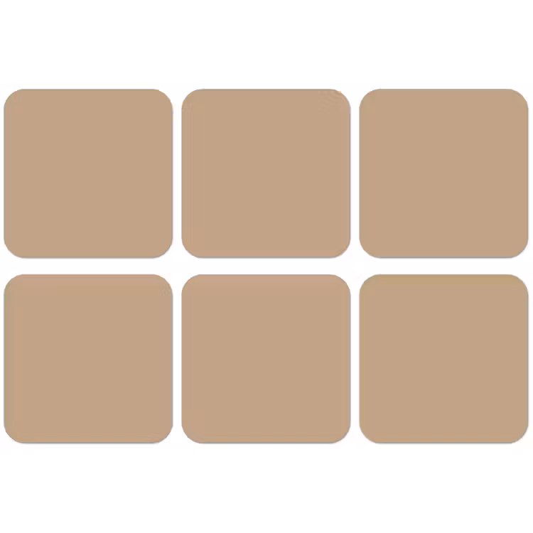 Soft - Taupe - Bruin onderzetter kurk middel 366 -zkaufland3dotto