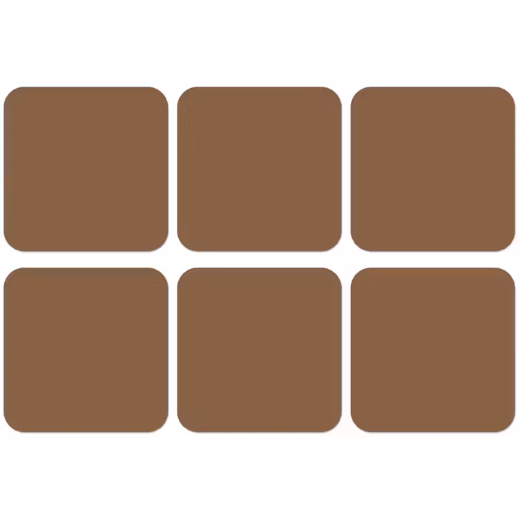 Soft - Walnut - Bruin onderzetter kurk middel 366 -zkaufland3dotto