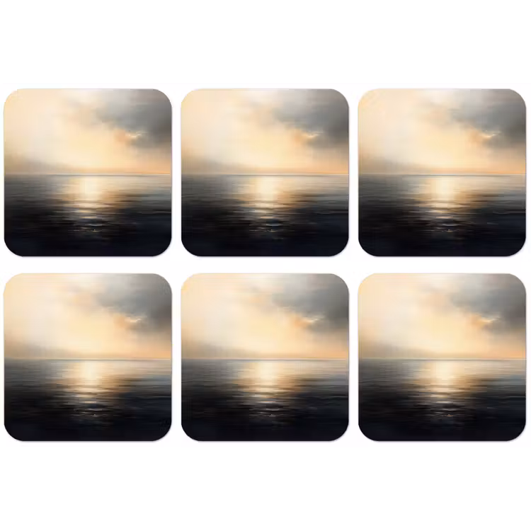Zon - Horizon - Zee onderzetter kurk middel -zkaufland3dotto