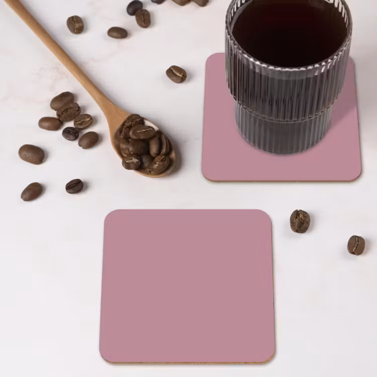 Dusty - Mauve - Paars onderzetter kurk middel 366 -sfeer2