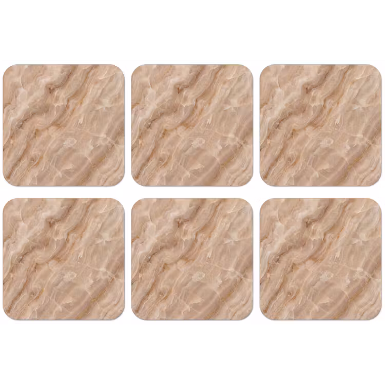 Steen - Ader - Natuur - Modern - Beige onderzetter kurk middel -zkaufland3dotto