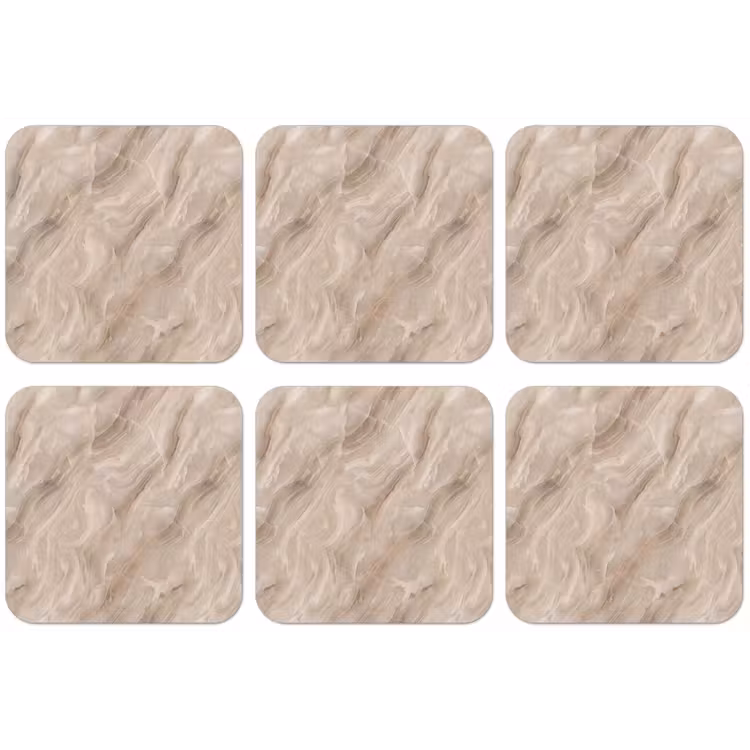 Steen - Golvend - Abstract - Beige onderzetter kurk middel -zkaufland3dotto