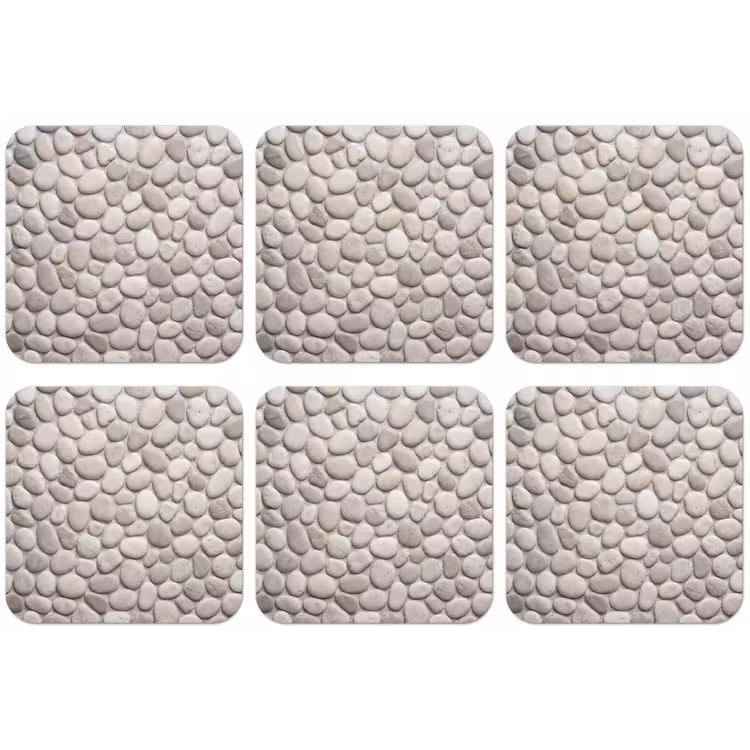 Steen - Kiezel - Natuur - Minimalistisch - Beige onderzetter kurk middel -zkaufland3dotto