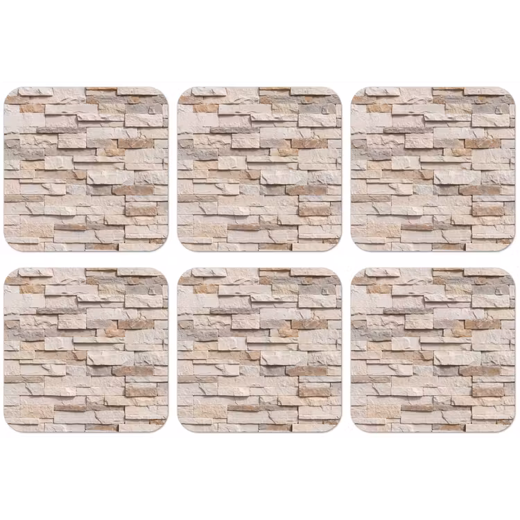 Steen - Muur - Textuur - Rustiek - Beige onderzetter kurk middel -zkaufland3dotto