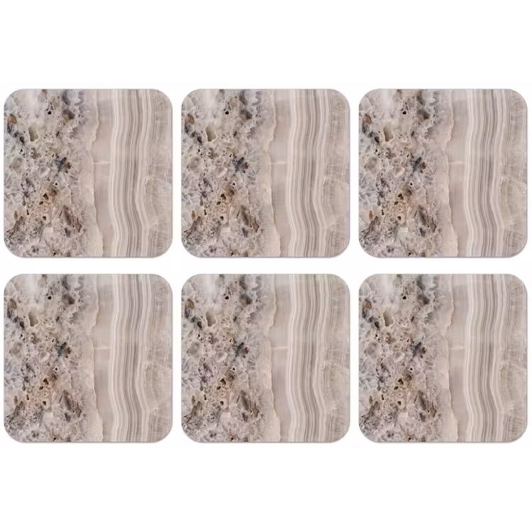 Steen - Textuur - Abstract - Beige - Wit onderzetter kurk middel -zkaufland3dotto