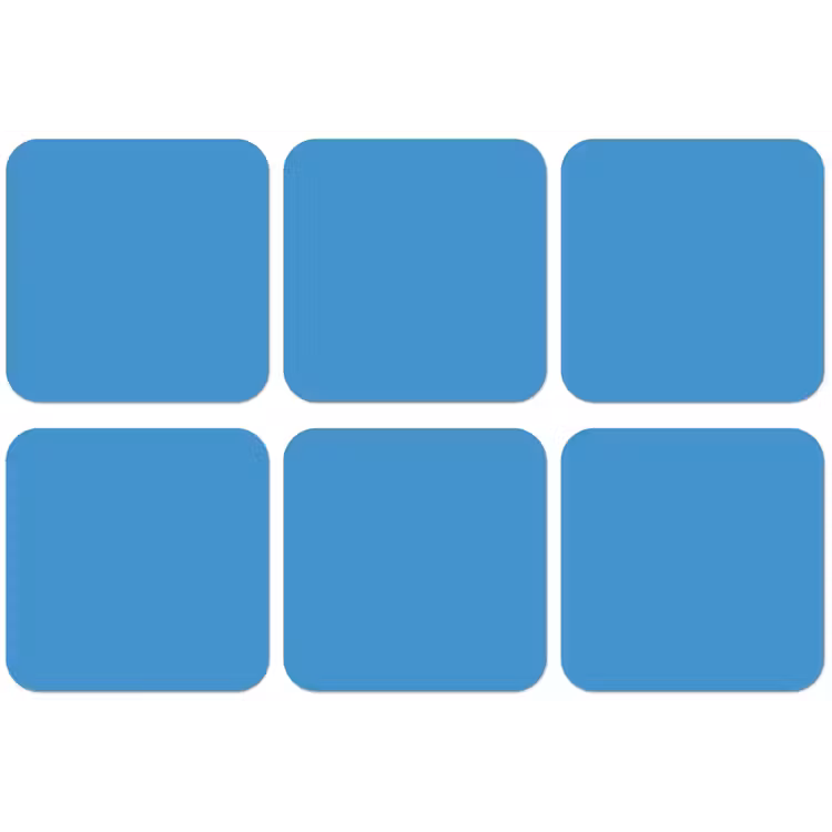 Steel - Blue - Blauw onderzetter kurk middel 366 -zkaufland3dotto
