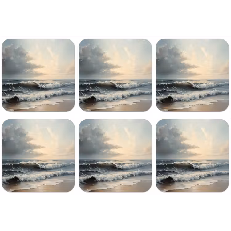 Strand - Zee - Zonsondergang onderzetter kurk middel -zkaufland3dotto
