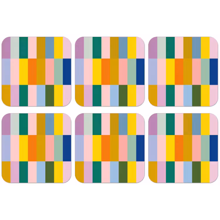 Stroken - Blauw - Patroon - Abstract onderzetter kurk middel -zkaufland3dotto