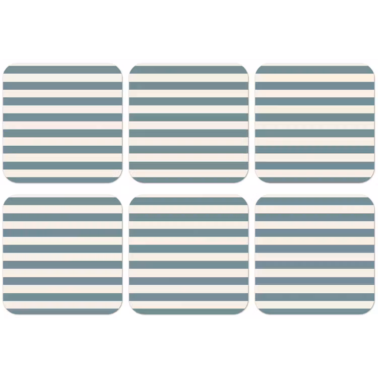 Strepen - Modern - Blauw onderzetter kurk middel 366 -zkaufland3dotto