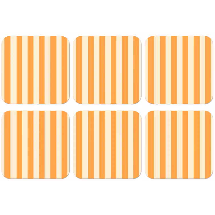 Strepen - Patroon - Oranje onderzetter kurk middel 366 -zkaufland3dotto