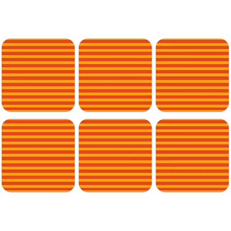Strepen - Patroon - Oranje onderzetter kurk middel 366 -zkaufland3dotto
