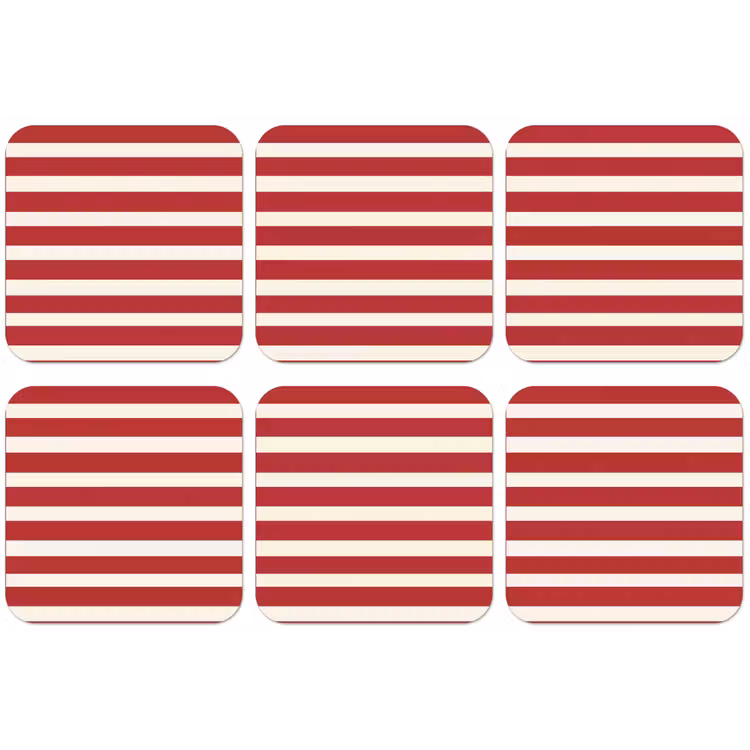 Strepen - Patroon - Rood onderzetter kurk middel 366 -zkaufland3dotto