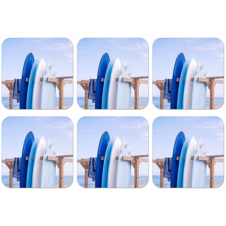 Surfplank - Strand - Zomer - Blauw - Water onderzetter kurk middel -zkaufland3dotto