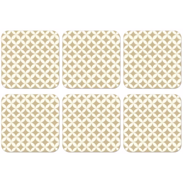 Symmetrisch - Motief - Beige onderzetter kurk middel 366 -zkaufland3dotto