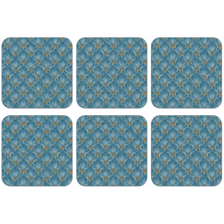 Symmetrisch - Patroon - Blauw onderzetter kurk middel 366 -zkaufland3dotto