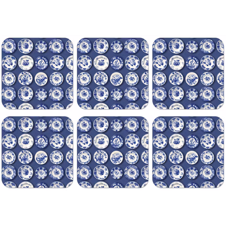 Borden - Floraal - Blauw onderzetter kurk middel 366 -zkaufland3dotto