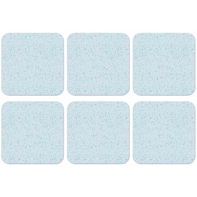 Terrazzo - Patroon - Kleurrijk - Baby Blauw onderzetter kurk middel 366 -zkaufland3dotto