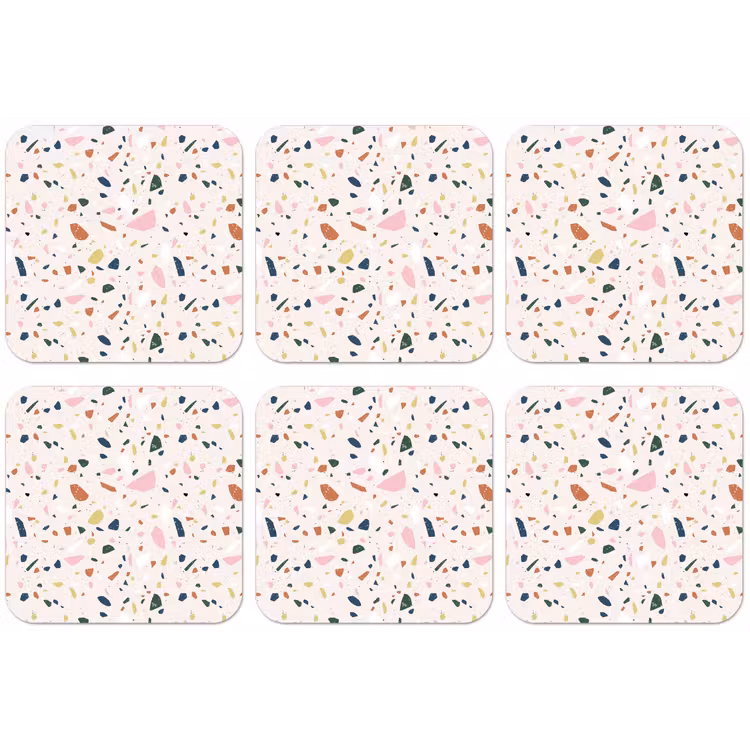 Terrazzo - Patroon - Kleurrijk onderzetter kurk middel 366 -zkaufland3dotto