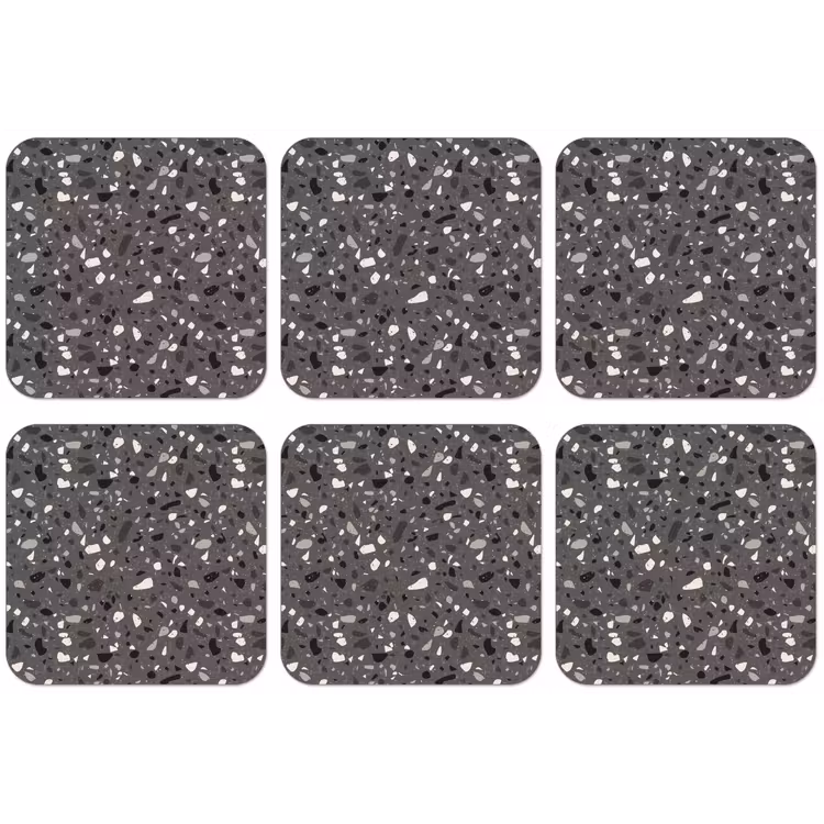 Terrazzo - Patroon - Grijs onderzetter kurk middel 366 -zkaufland3dotto