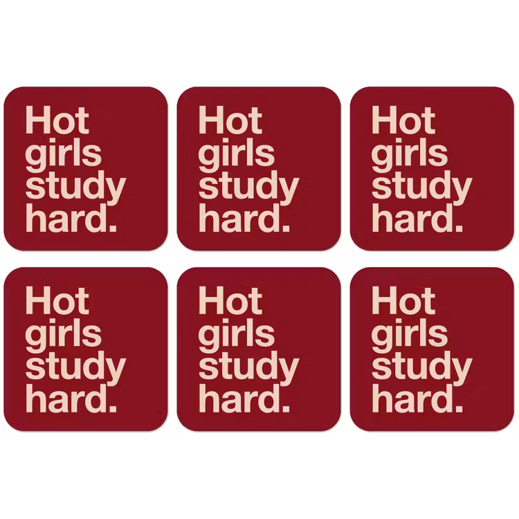 Tekst - Studie - Motivatie - Modern - Rood onderzetter kurk middel -zkaufland3dotto