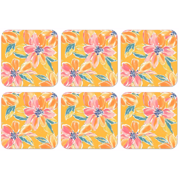 Textuur - Bloemen - Kleurrijk onderzetter kurk middel 366 -zkaufland3dotto