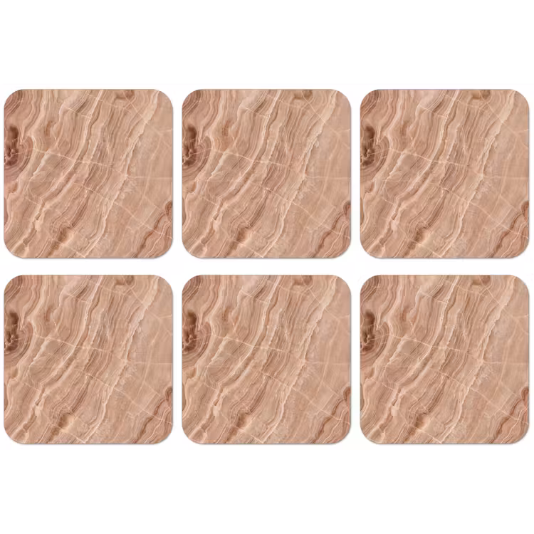 Textuur - Golvend - Abstract - Warm - Bruin onderzetter kurk middel -zkaufland3dotto