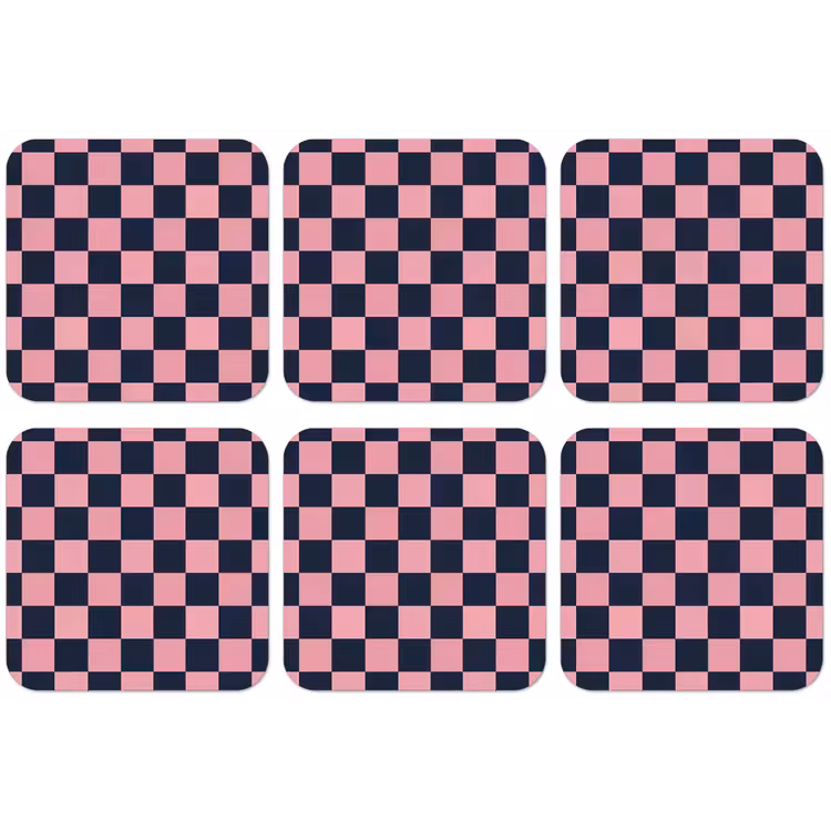 Traditioneel - Patroon - Blauw - Roze onderzetter kurk middel 366 -zkaufland3dotto