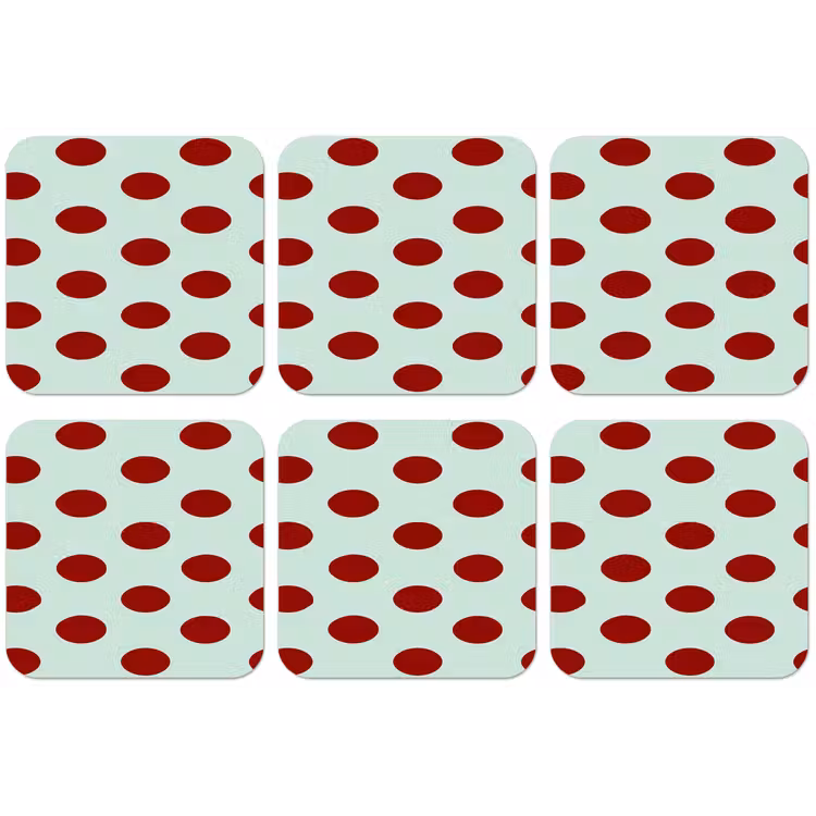 Polka - Dots - Rood onderzetter kurk middel 366 -zkaufland3dotto