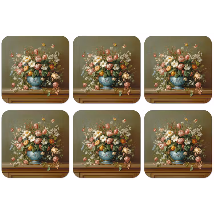 Vaas - Pastel - Kleuren - Bloemen onderzetter kurk middel -zkaufland3dotto