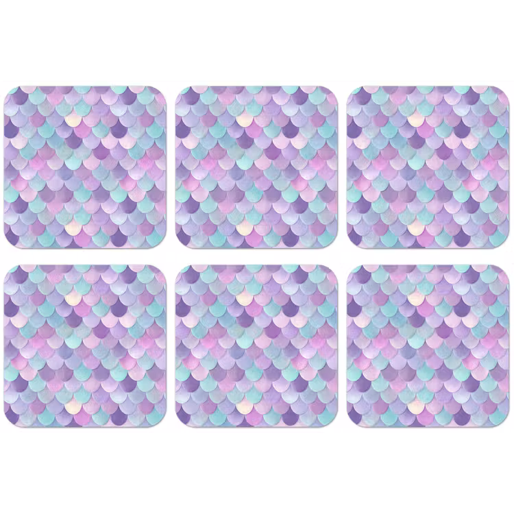 Dromerig - Zeemeermin - Pastel onderzetter kurk middel 366 -zkaufland3dotto