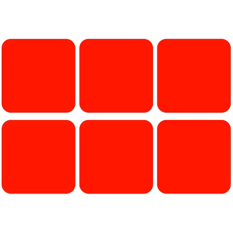 Vibrant - Vermilion - Rood onderzetter kurk middel 366 -zkaufland3dotto