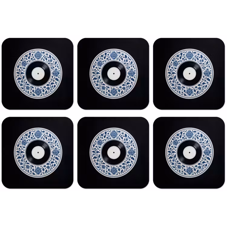 Vinyl - LP - Delfts Blauw - Muziek onderzetter kurk middel -zkaufland3dotto