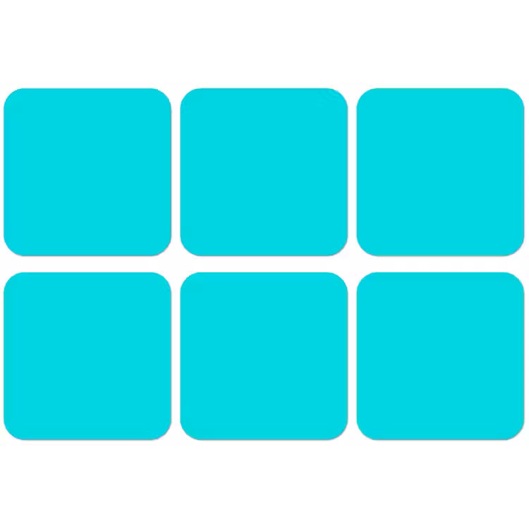 Vivid - Aquamarine - Turkoois onderzetter kurk middel 366 -zkaufland3dotto