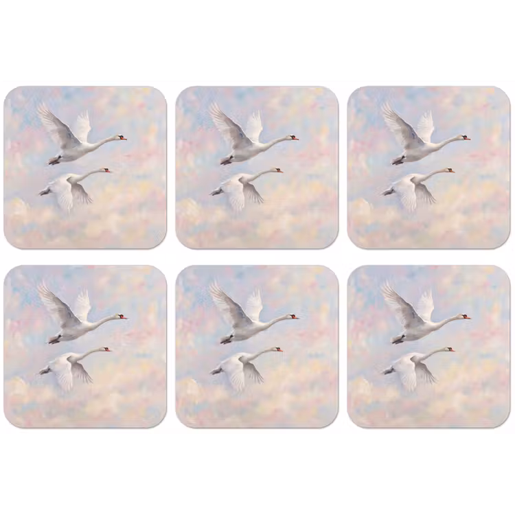 Vogel - Vliegend - Lucht - Modern - Pastel onderzetter kurk middel -zkaufland3dotto