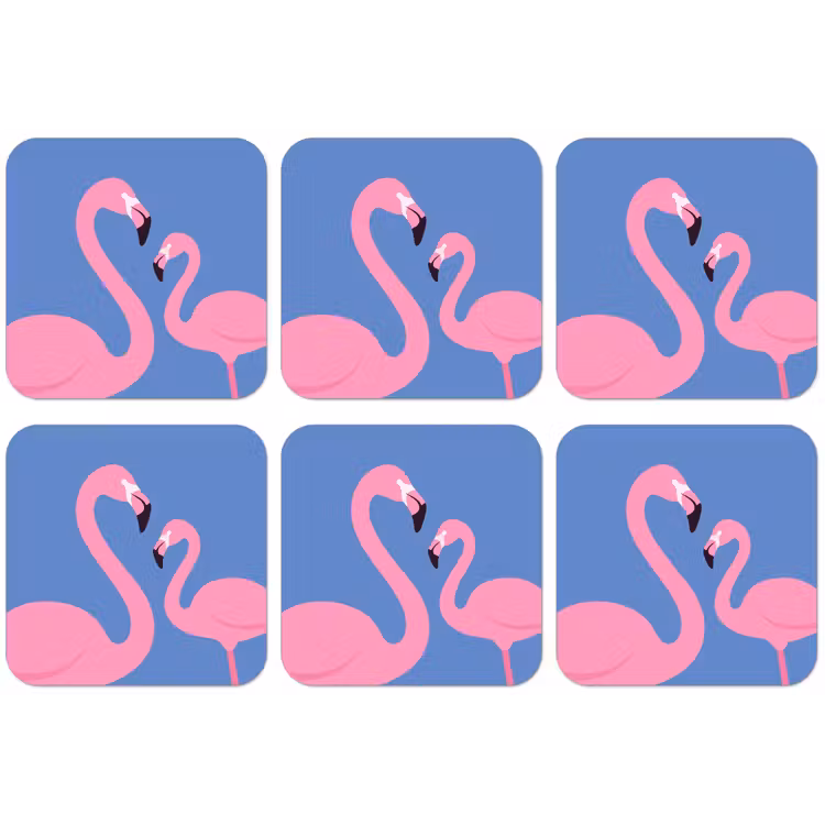 Vogel - Paar - Dieren - Modern - Roze onderzetter kurk middel -zkaufland3dotto
