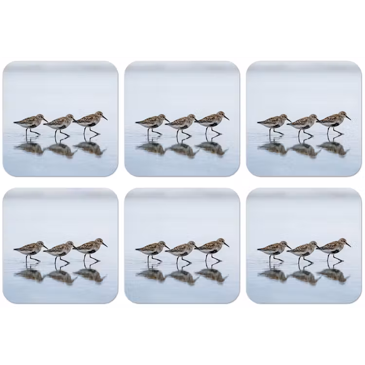 Vogels - Water - Grijs onderzetter kurk middel -zkaufland3dotto