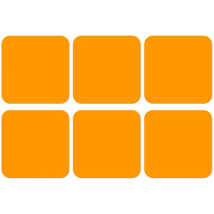 Warm - Ochre - Oranje onderzetter kurk middel 366 -zkaufland3dotto