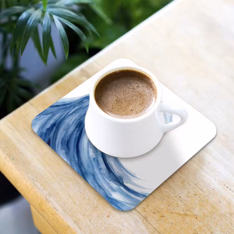 Water - Beweging - Natuur - Modern - Blauw onderzetter kurk middel -sfeer5