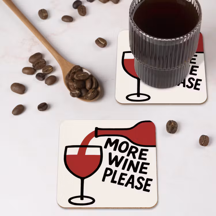 Wijnfles - Quote - Rood - Glas onderzetter kurk middel -sfeer2